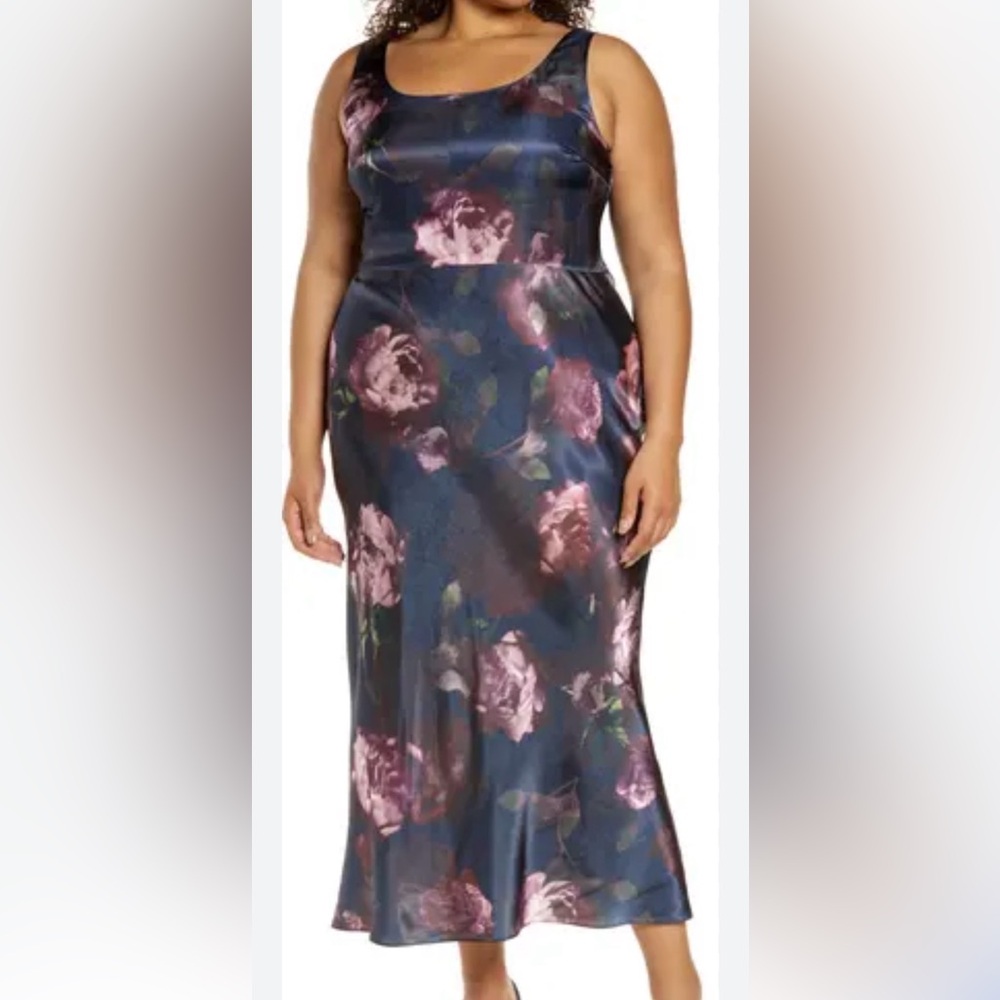 Vince. Floral Navy Dress